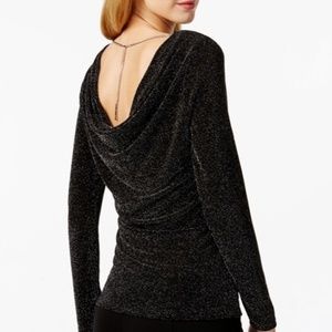 Michael Kors Long Sleeve Cowl Back